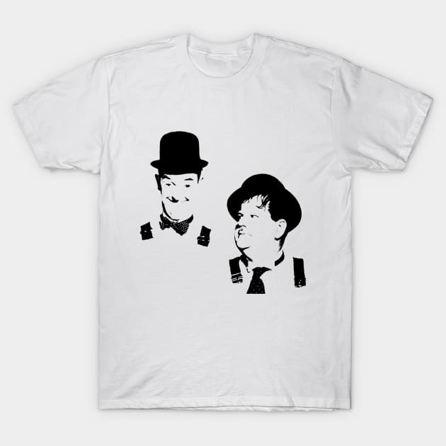 Stan Laurel & Oliver Hardy T-Shirt by hottehue